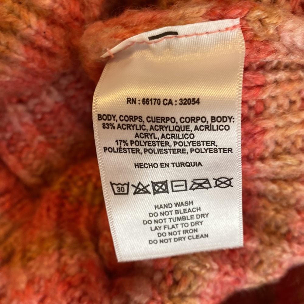 Anthropologie T.La Drea pink tan Space-Dyed Sweater, Size Medium - Picture 11 of 12